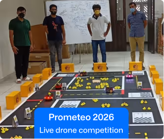 NST students at the Prometeo 2026 live drone competition