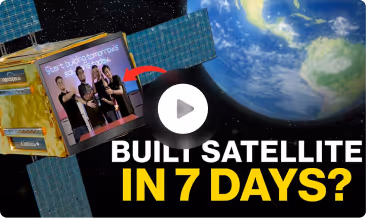 Animation of a satellite built by first-semester NST students near Earth.