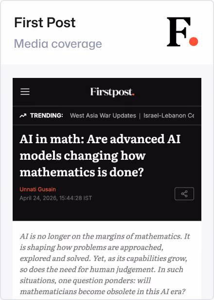 Firstpost article: Are advanced AI models changing how mathematics is done?