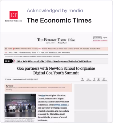 Newton School press coverage 1