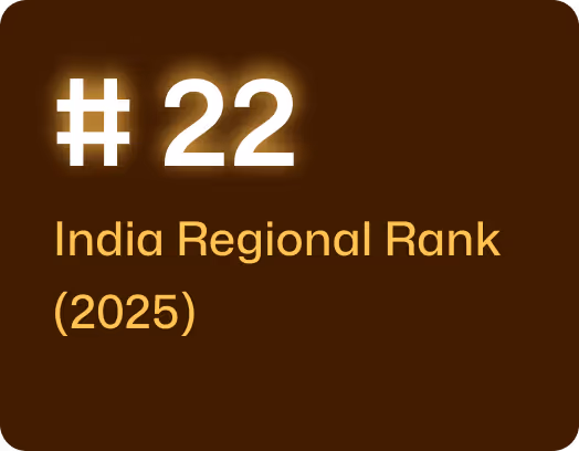 #22 India Regional Rank 2025.