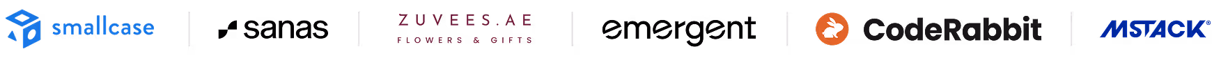 Hiring companies including Smallcase, Sanas, Zuvees, Emergent, CodeRabbit and MStack